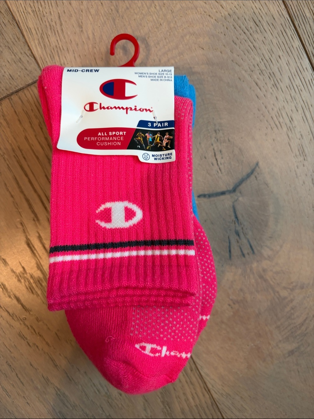 Champion Women's Mid-Crew Performance Socks - Pink (3 Pair)
